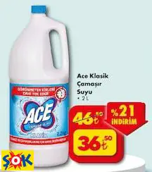 ACE KLASİK ÇAMAŞIR SUYU 2 L